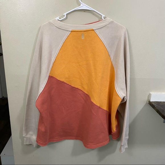 Free people Color block pullover sweatshirt Small - Picture 6 of 8